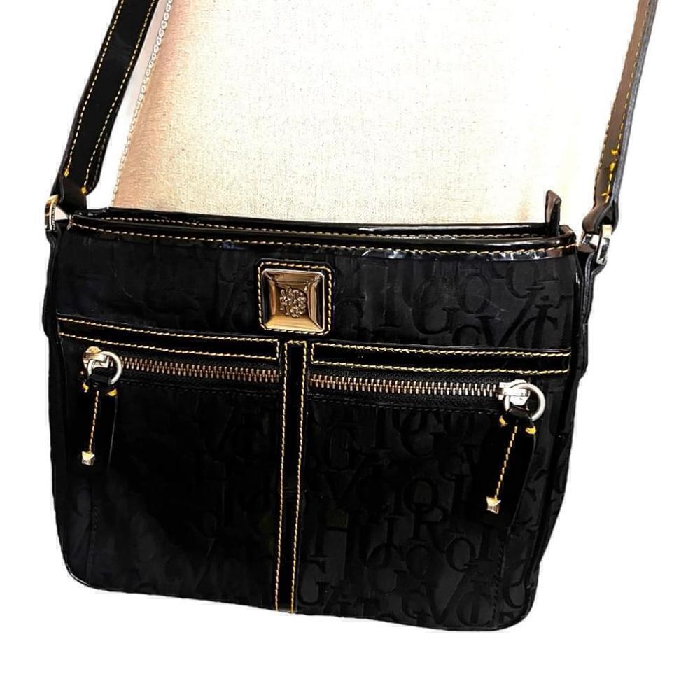 Victor Hugo Monogram Material & Leather Designer Crossbody Bag